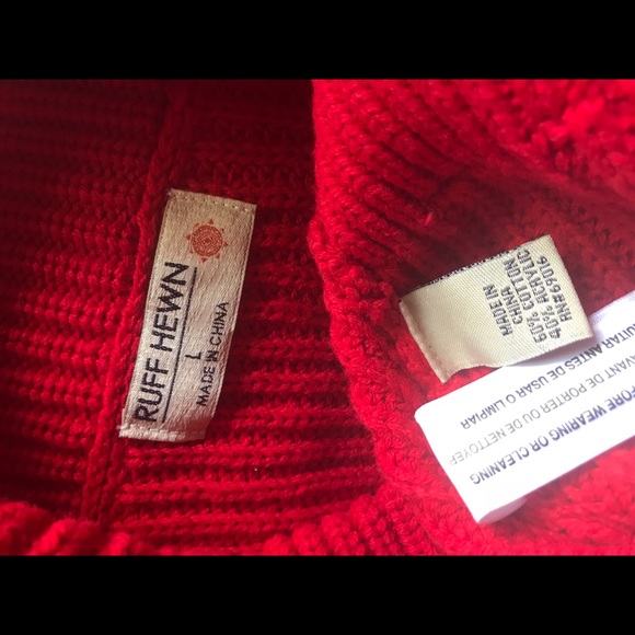 Ruff Hewn Women’s Red Turtleneck Sweater L - Picture 5 of 8